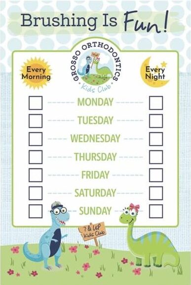 Brushing checklist for kids